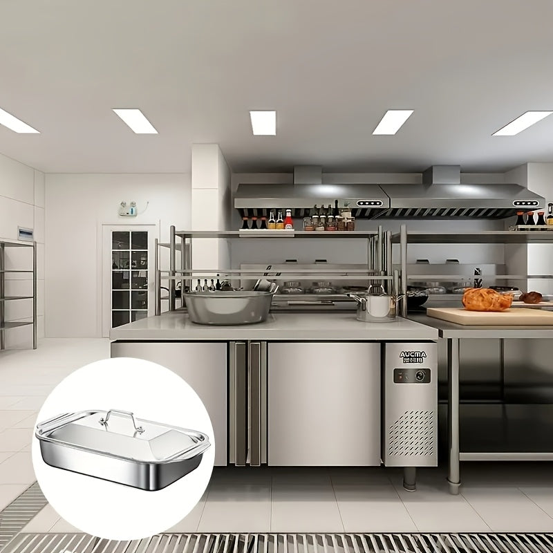 Lot de 3 moules à pâtisserie extra-larges en acier inoxydable robuste avec Couvercle – Antiadhésif et Épais .