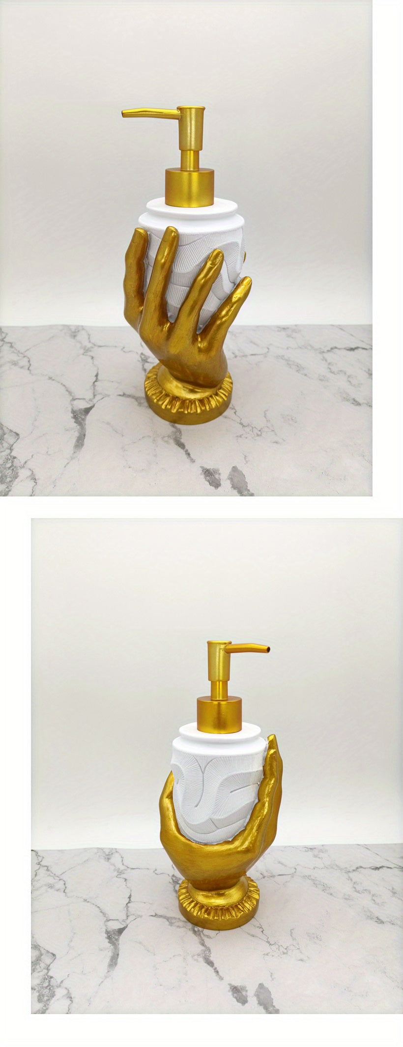 Distributeur de Savon Résine Doré à Empreinte – Sans Mercure .