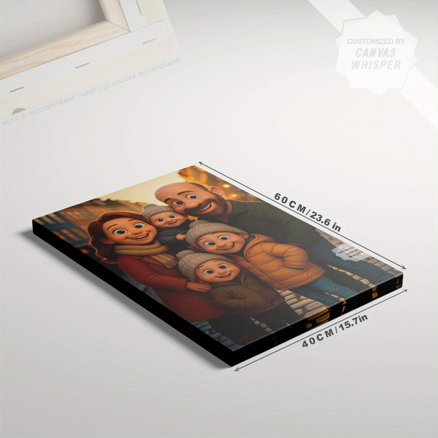 Tableau Photo en Dessin Animé – Art Mural Personnalisé, Idée Cadeau.