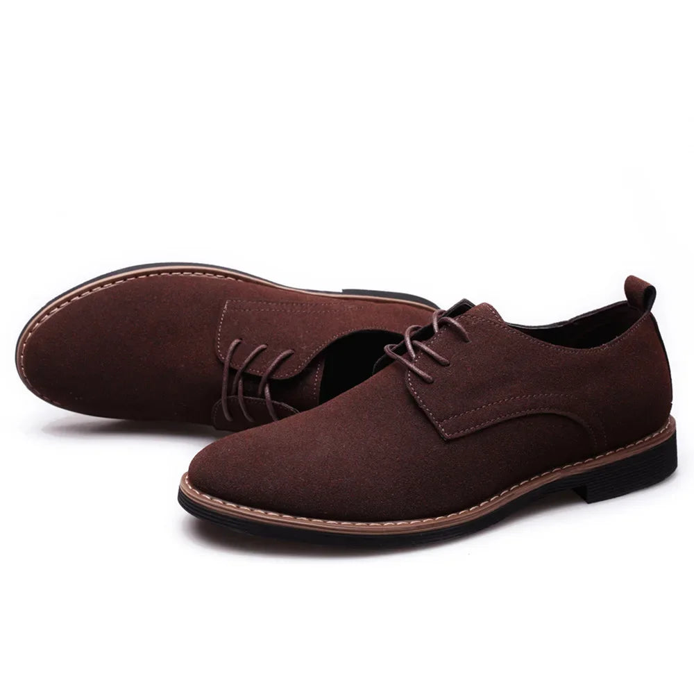 Chaussures Oxford homme daim, décontractées, confortables,