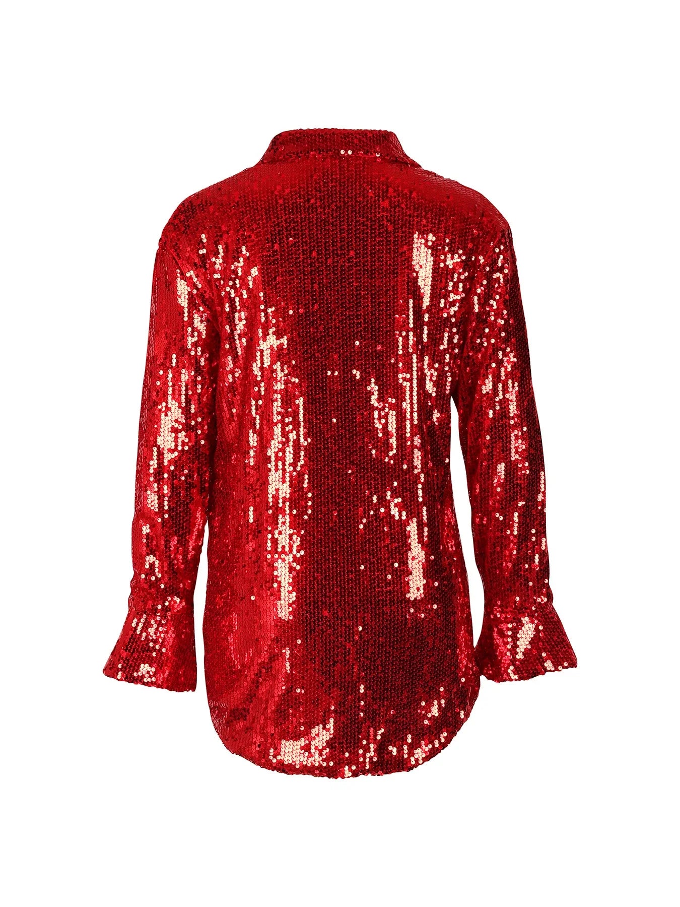 Chemise femme à paillettes, couleurs vives, style européen/américain .