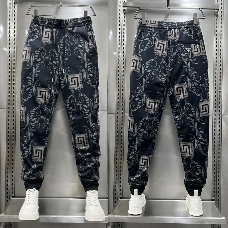 Pantalon Haren taille haute à lacets, poches imprimées, décontracté et respirant, style simple et tendance, nouvelle collection printemps-automne