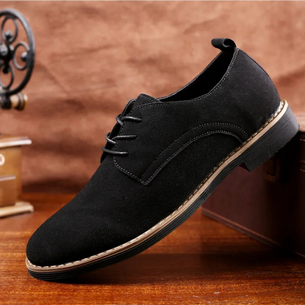 Chaussures Oxford homme daim, décontractées, confortables,
