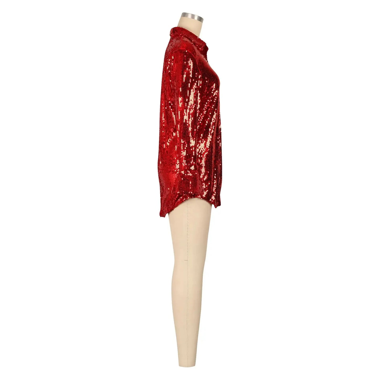 Chemise femme à paillettes, couleurs vives, style européen/américain .