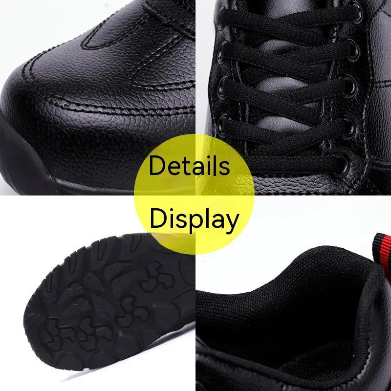 Chaussures de sécurité homme imperméables cuir – embout acier, anti-écrasement et anti-perforation .