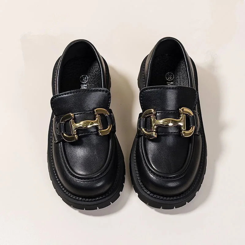 Chaussures plates pour enfants garçons et filles – Design cuir verni élégant
