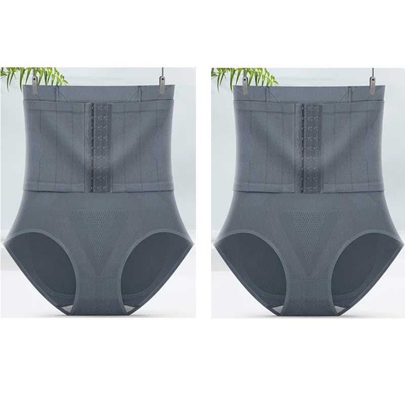 Sous-vêtements amincissants femmes – Slips shaper taille haute 2 piècesavec boucle réglable