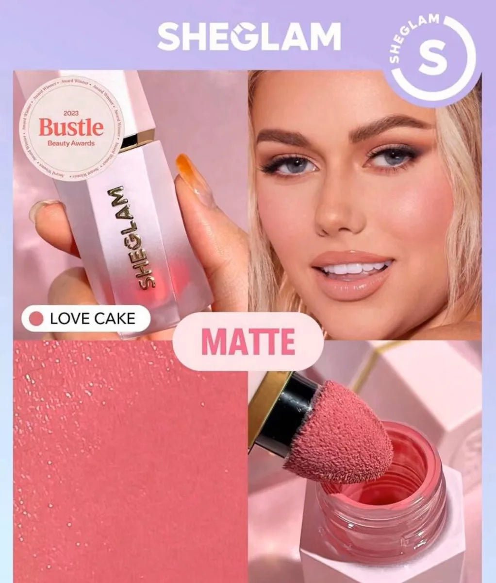 Blush Liquide Sheglam – Fard à Joues & Lèvres 2 en 1, Texture Gel Crème