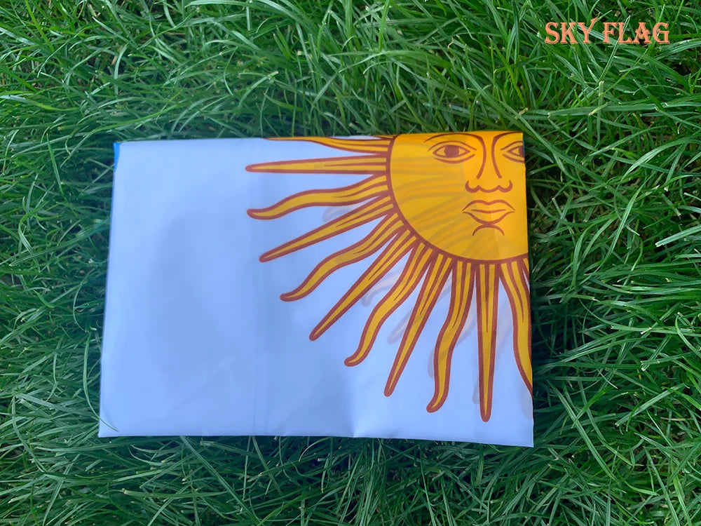 Drapeau Argentine 90x150cm – Polyester Bleu Blanc Haute Qualité