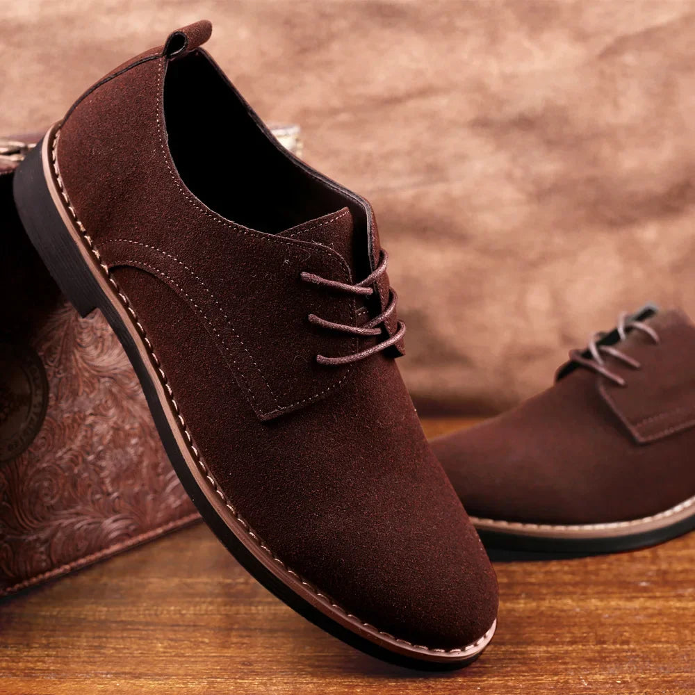 Chaussures Oxford homme daim, décontractées, confortables,