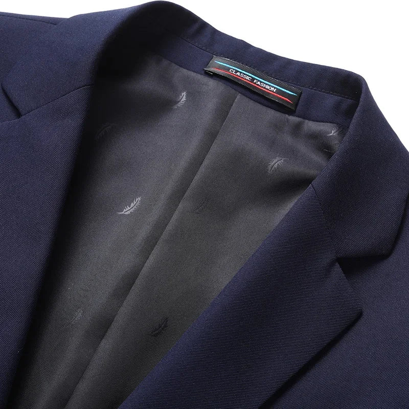 Blazer homme style britannique uni, idéal travail ou cérémonie .