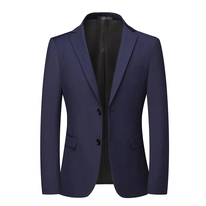 Blazer homme style britannique uni, idéal travail ou cérémonie .
