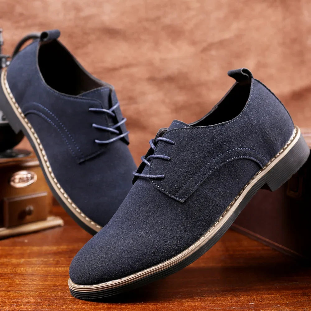 Chaussures Oxford homme daim, décontractées, confortables,