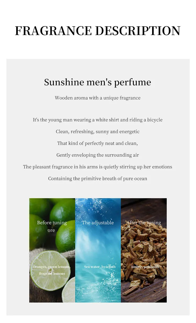 Glamour parfum homme, coffret Cologne longue durée, phéromones, spray original .