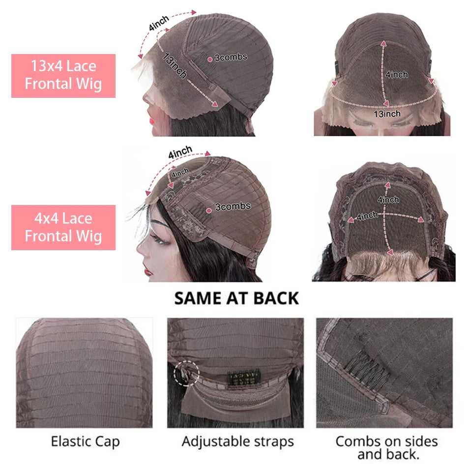 Perruque Bob Brésilienne 200% Deep Wave Femme