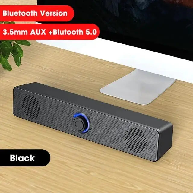 Barre de son filaire et Bluetooth USB 62 cm pour PC, TV, jeu et cinéma maison.