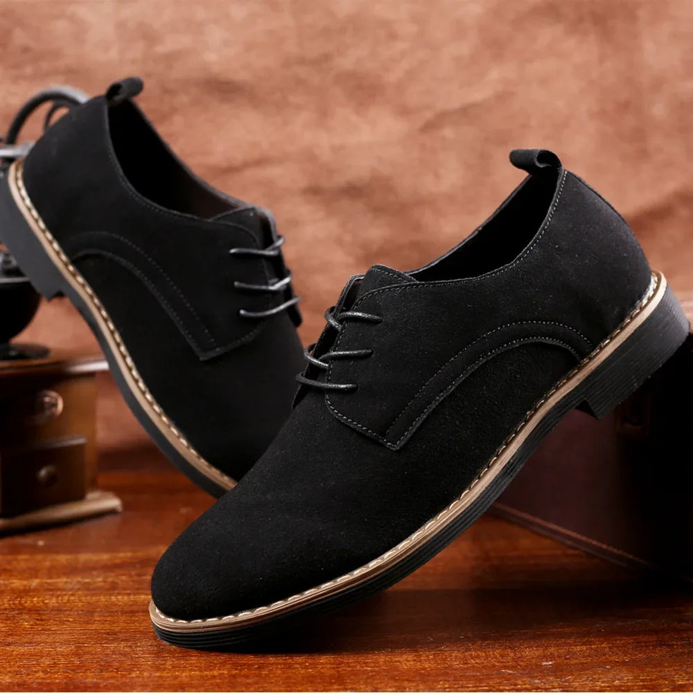 Chaussures Oxford homme daim, décontractées, confortables,