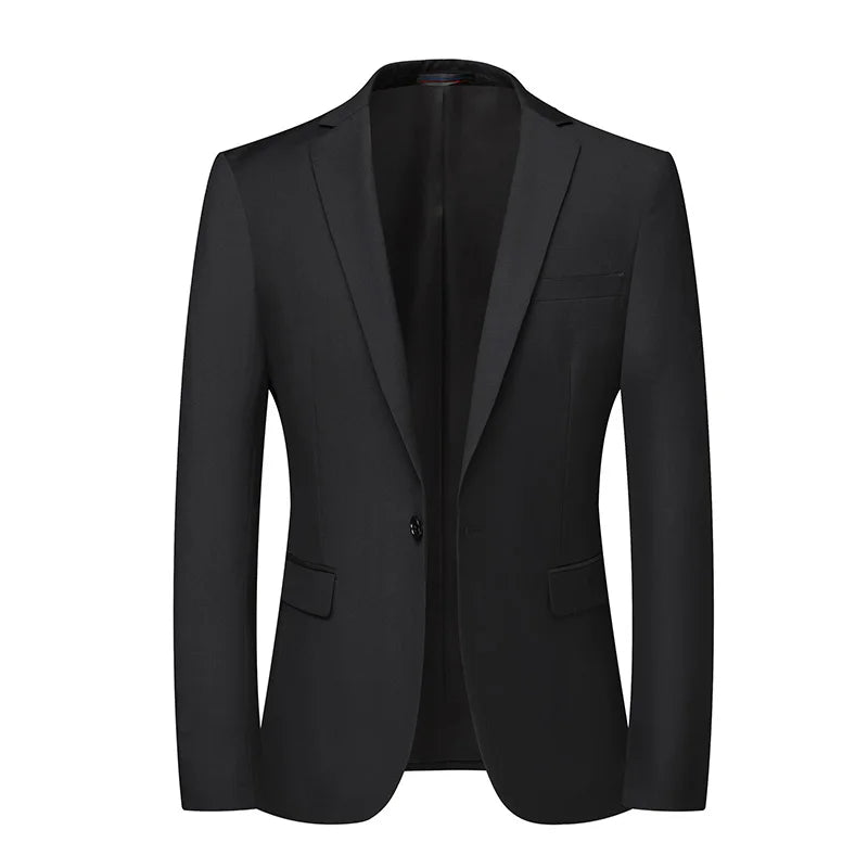Blazer homme style britannique uni, idéal travail ou cérémonie .
