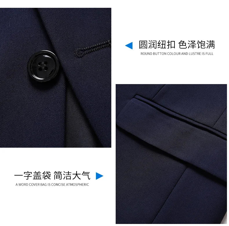 Blazer homme style britannique uni, idéal travail ou cérémonie .