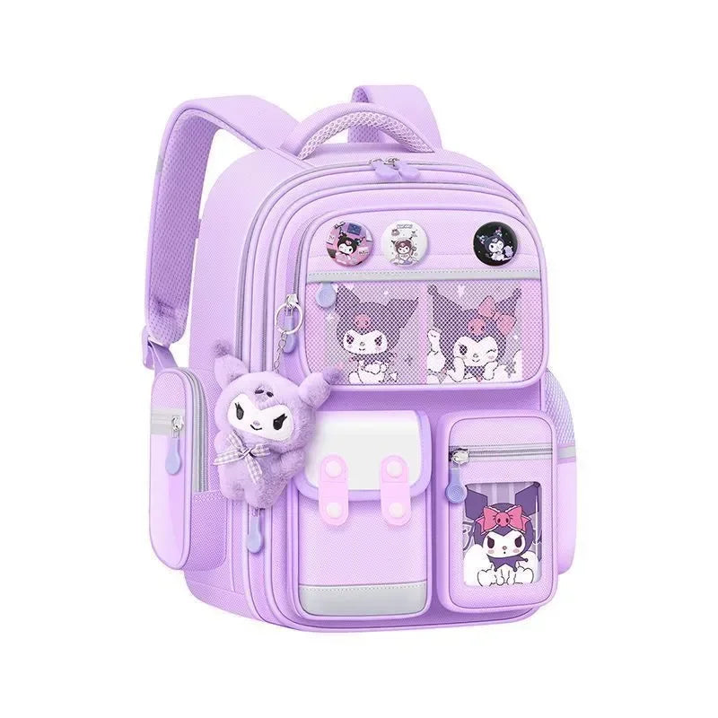 Cartable kawaii Kuromi Ma Mélodie Cannelle – Enfant, grande capacité, léger, fournitures scolaires .