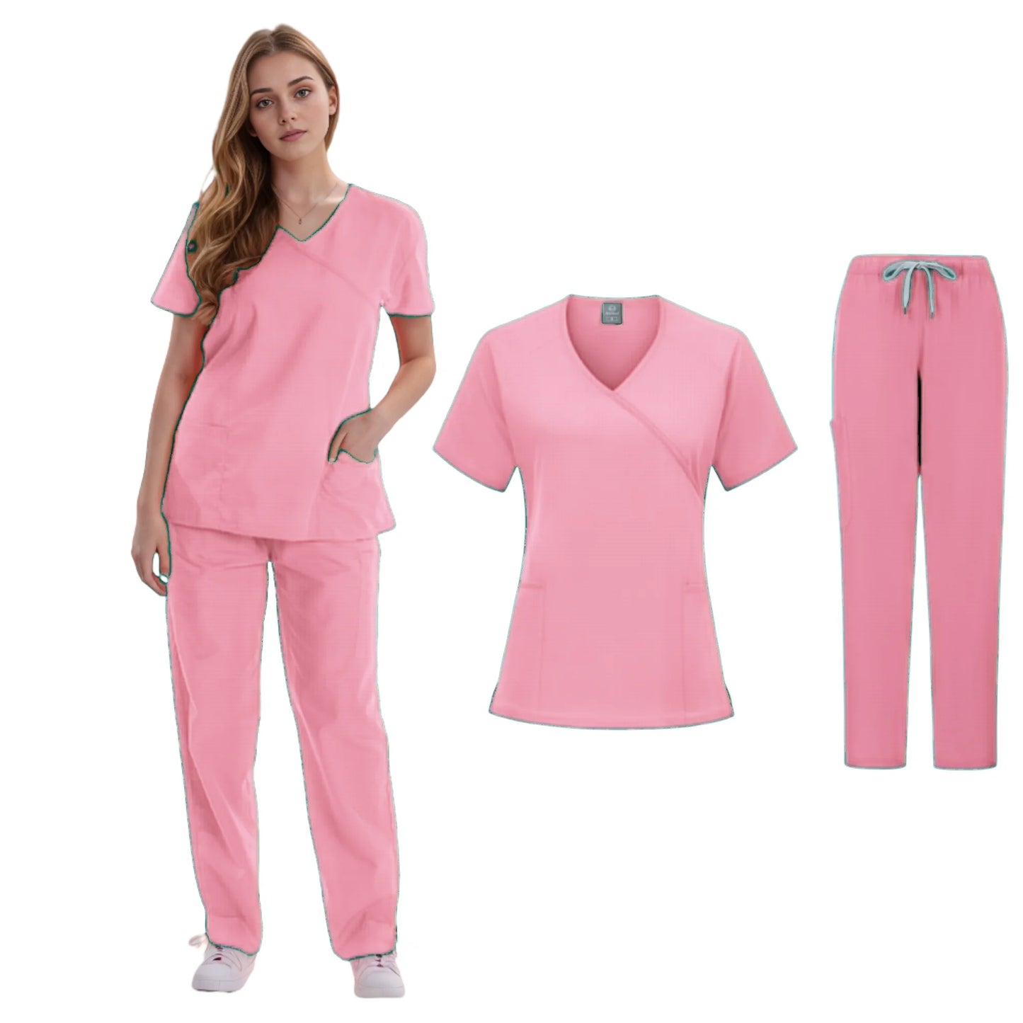Uniformes cliniques femme – Tenues dentaires confortables et professionnelles.