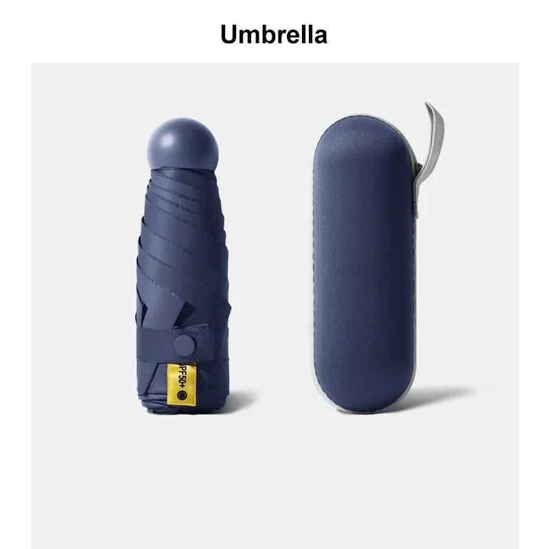 Mini Parasol de Protection Solaire UV Compact – Parapluie de Poche Ultra Léger, Idéal pour Jours Ensoleillés, Cadeau Capsule de Voyage