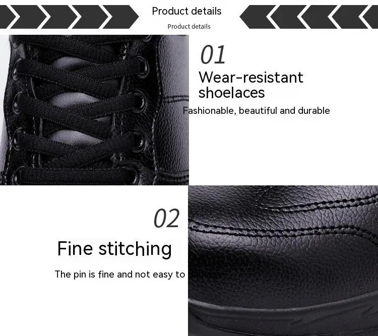 Chaussures de sécurité homme imperméables cuir – embout acier, anti-écrasement et anti-perforation .
