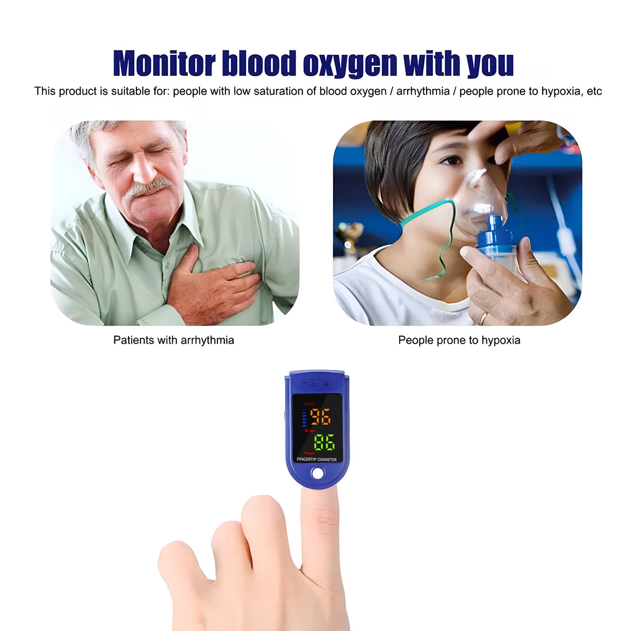 Oxymètre de Pouls Enfant – Surveillance SpO2 et Fréquence Cardiaque .