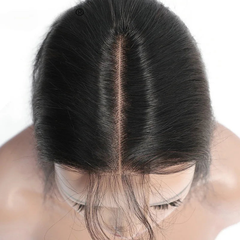 Fermeture dentelle transparente 2x6, cheveux doux brésiliens