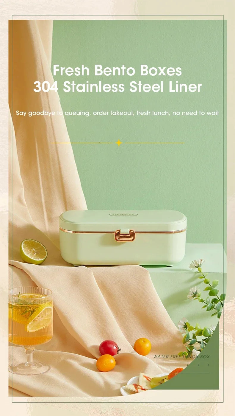 Boîte à lunch électrique chauffante, portable, en acier inoxydable, pour bureau