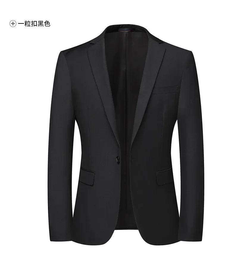 Blazer homme style britannique uni, idéal travail ou cérémonie .