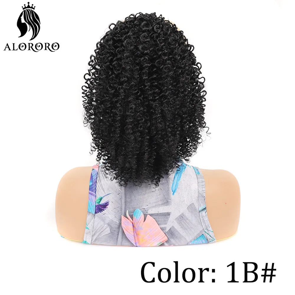 Queue de cheval bouffante afro bouclée synthétique à clip .