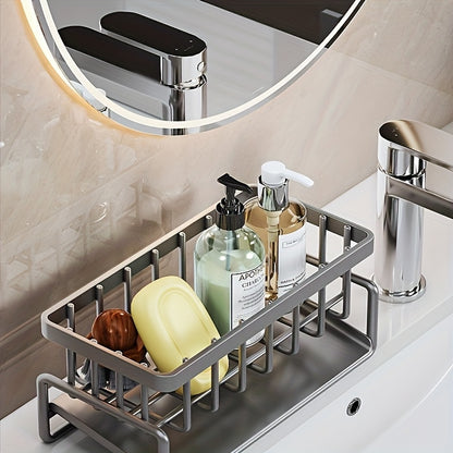 Organisateur Évier Cuisine Multifonction – Support Égouttoir et Porte-Éponge .