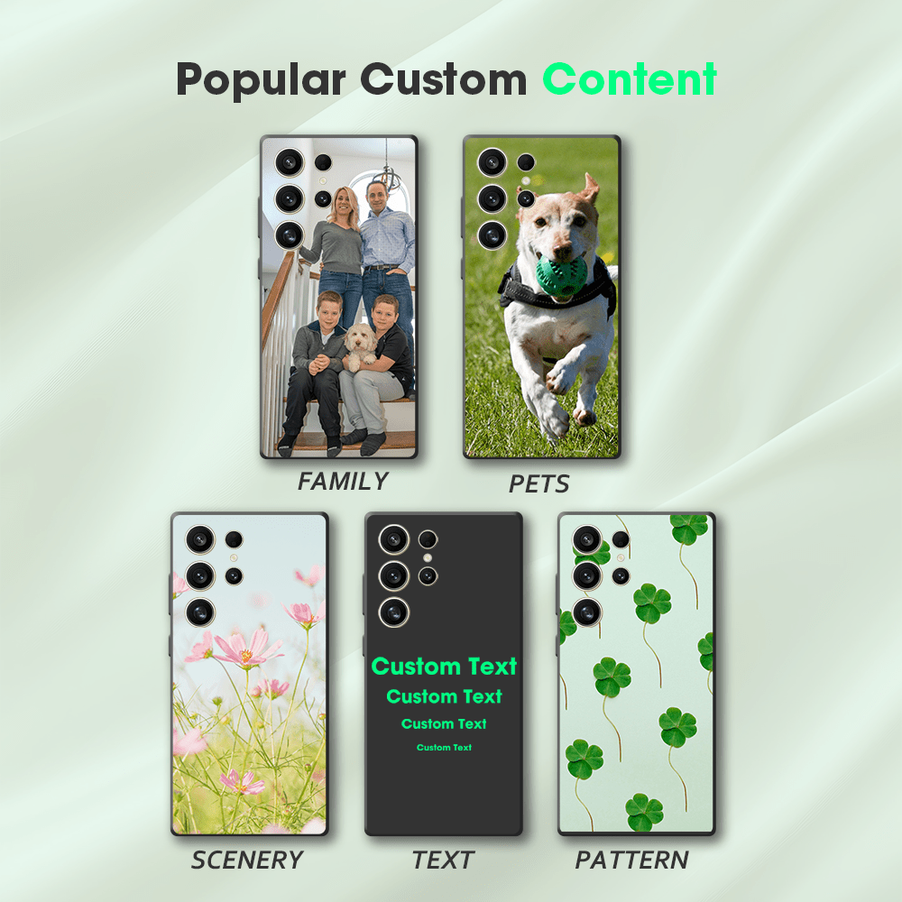 Coque Personnalisée Photo pour Samsung Galaxy S & A – Antichoc Samsung Galaxy S25 S24 S23 S22 S21 S20 FE Plus Ultra Edge Personalized Pictures Cases Compatible with Samsung A56 A55 A54 A53 A52s A36 3A5 A34 A33 A32 5G .