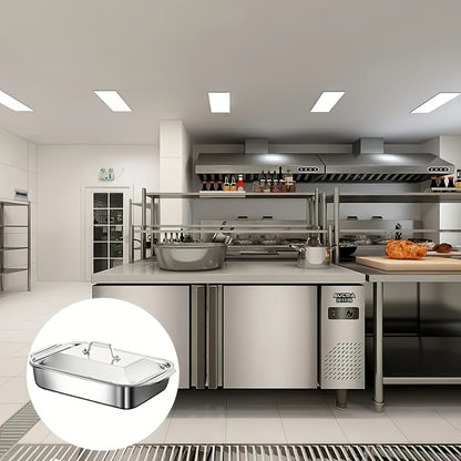 Lot de 3 moules à pâtisserie extra-larges en acier inoxydable robuste avec Couvercle – Antiadhésif et Épais .