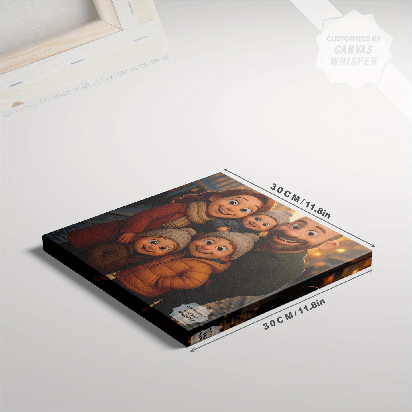 Tableau Photo en Dessin Animé – Art Mural Personnalisé, Idée Cadeau.