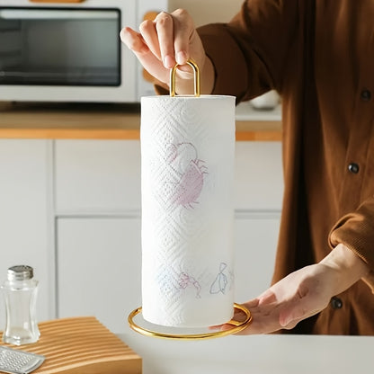 1pc,Distributeur de Mouchoirs Doré Brillant de Qualité Premium .