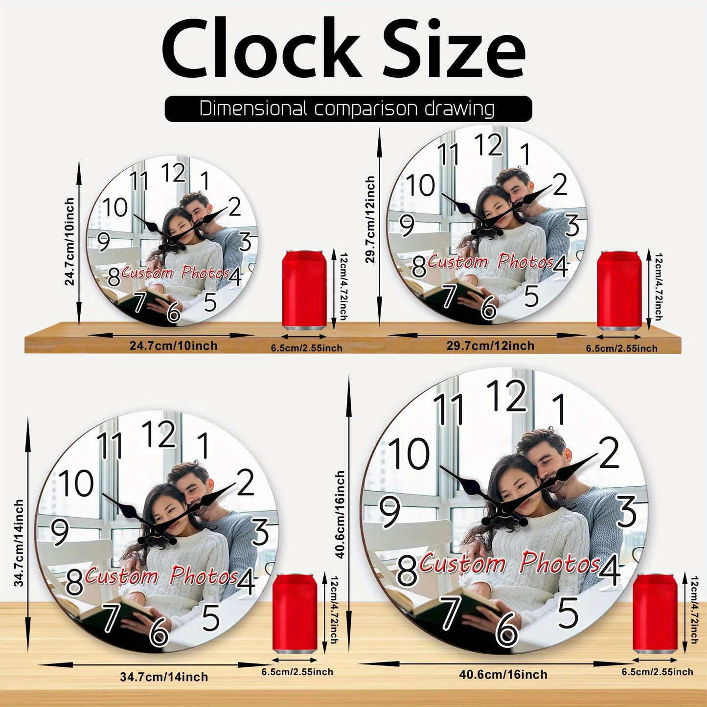 Horloge Murale Personnalisée en Bois – Décorative, Style Chef, Cuisine/Salle de Jeux, Fonctionne à Piles."