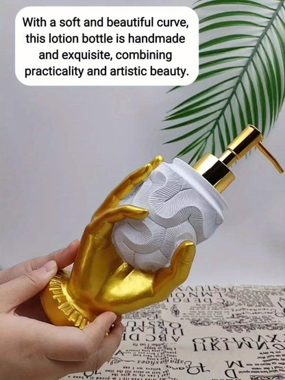 Distributeur de Savon Résine Doré à Empreinte – Sans Mercure .