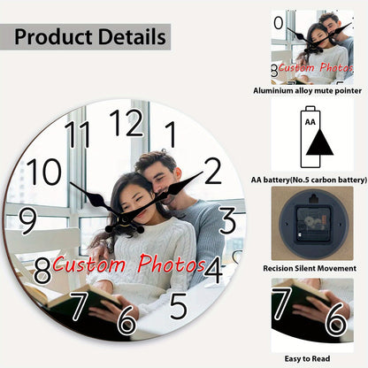 Horloge Murale Personnalisée en Bois – Décorative, Style Chef, Cuisine/Salle de Jeux, Fonctionne à Piles."