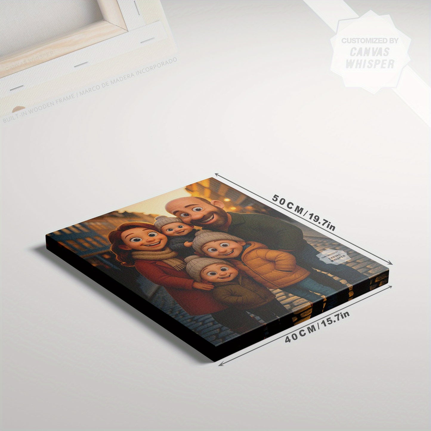 Tableau Photo en Dessin Animé – Art Mural Personnalisé, Idée Cadeau.