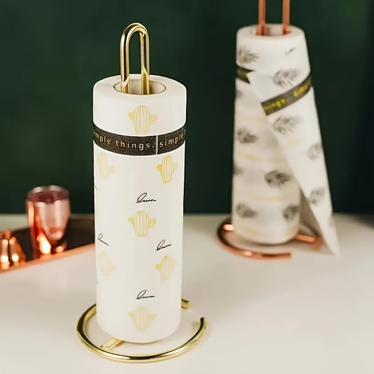 1pc,Distributeur de Mouchoirs Doré Brillant de Qualité Premium .