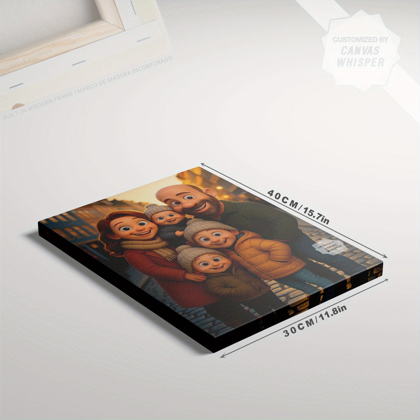 Tableau Photo en Dessin Animé – Art Mural Personnalisé, Idée Cadeau.