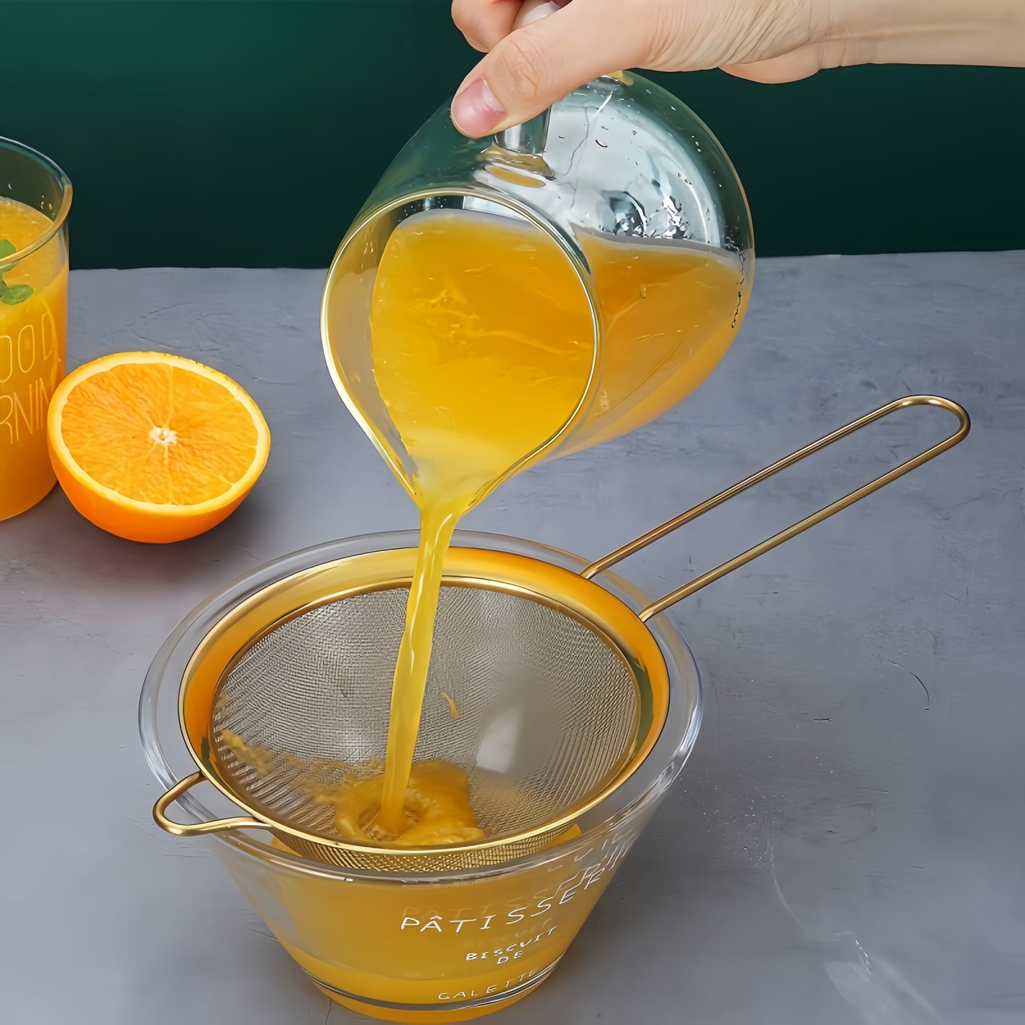 Set Tamis Inox Fins Doré Antirouille – Pour Cuisine et Pâtisserie .