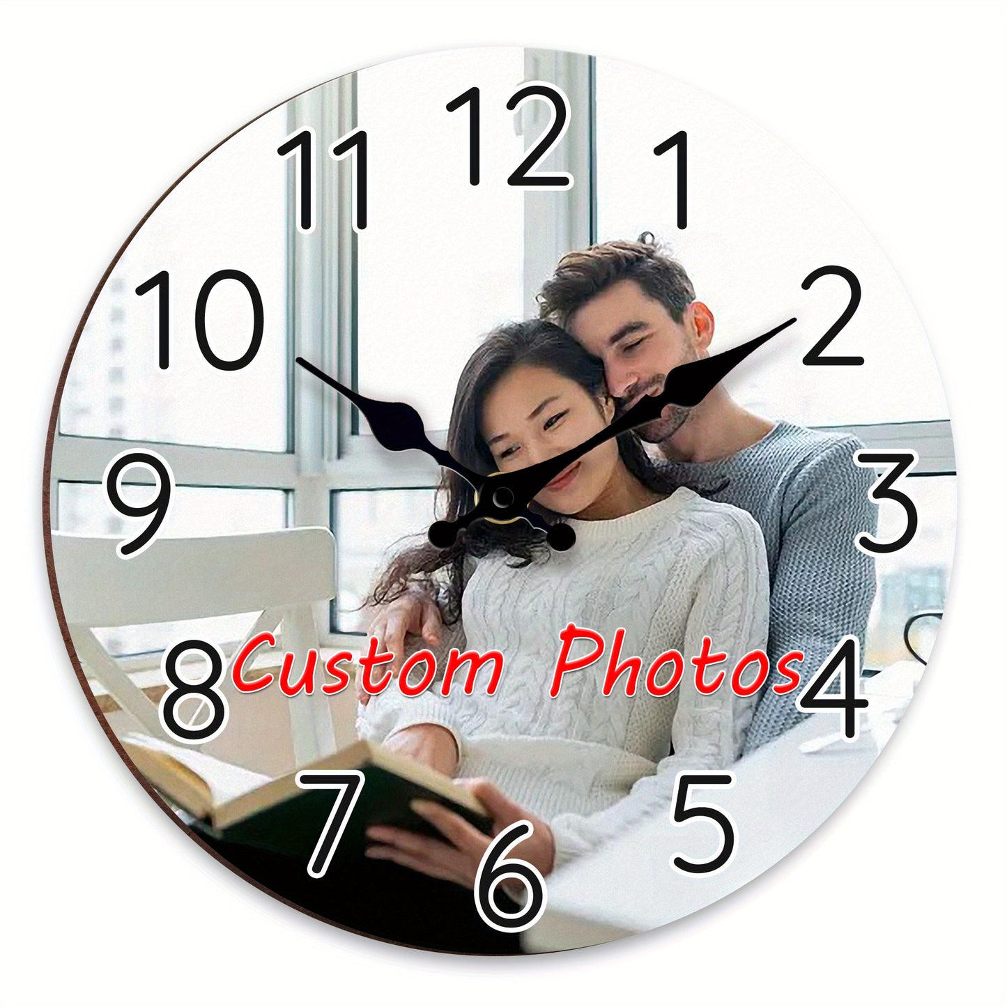 Horloge Murale Personnalisée en Bois – Décorative, Style Chef, Cuisine/Salle de Jeux, Fonctionne à Piles."