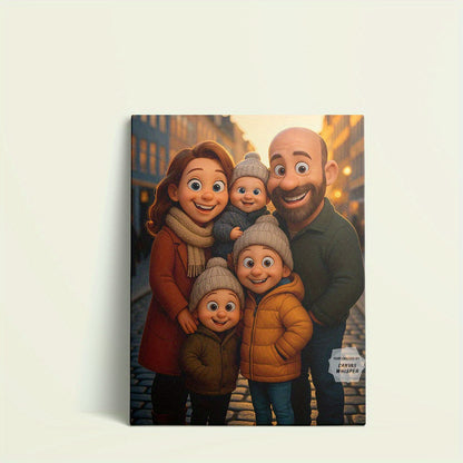 Tableau Photo en Dessin Animé – Art Mural Personnalisé, Idée Cadeau.
