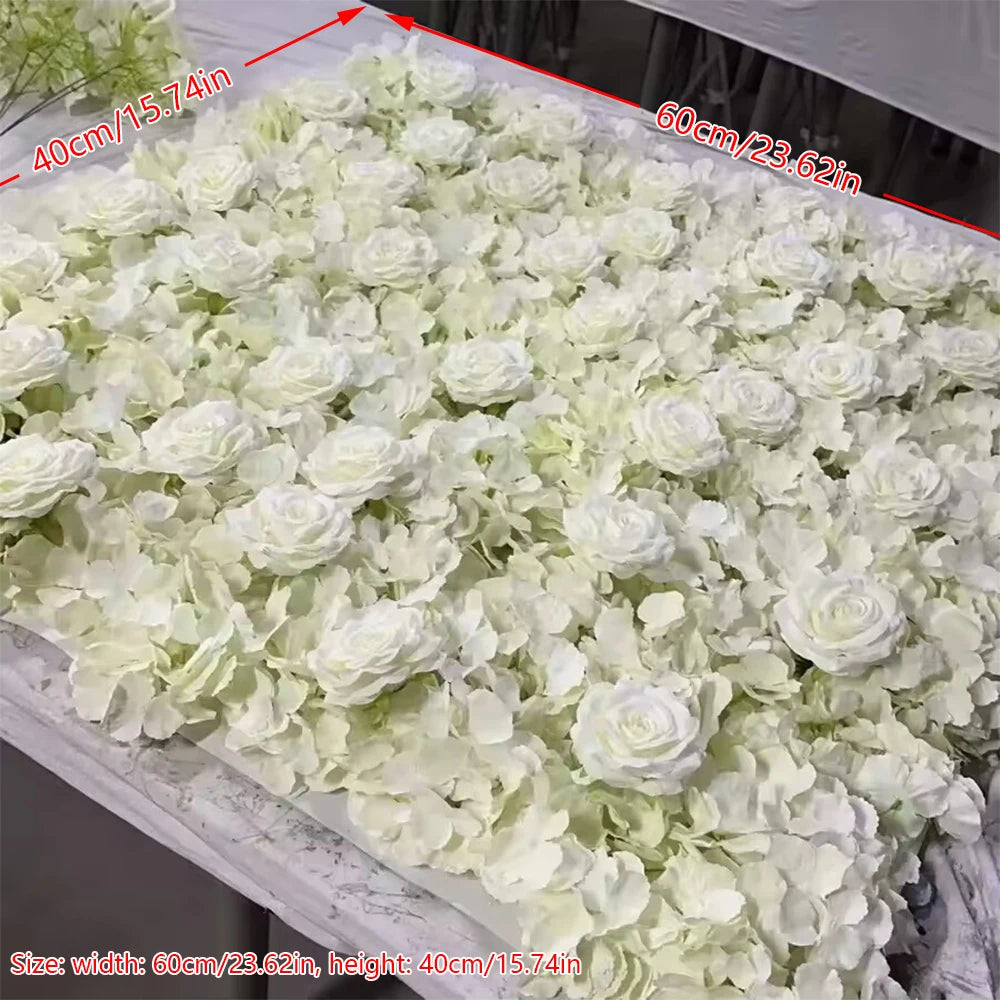 Filet mural de fleurs en tissu, mur de fleurs de simulation, fond tridimensionnel, accessoires de photographie