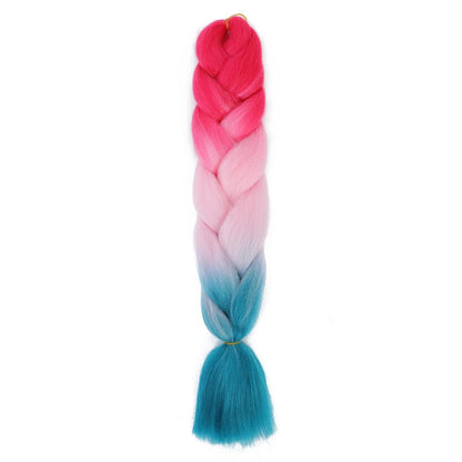 Extension cheveux tresses jumbo crochet, 24", synthétique ombré
