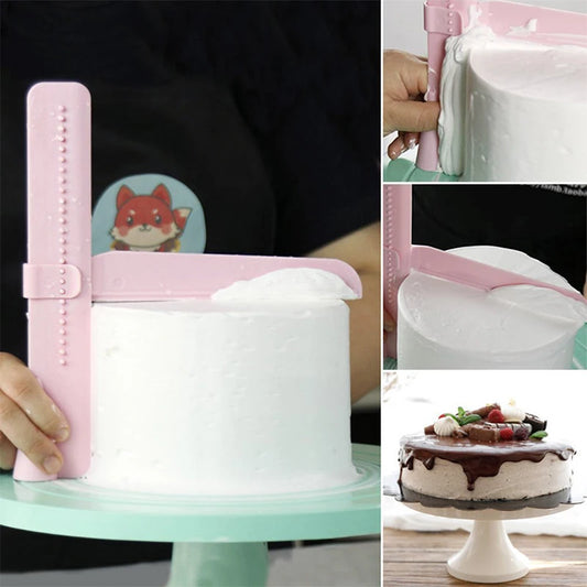 Grattoir à gâteau plus lisse, spatules à Fondant réglables, bord de gâteau, crème plus lisse, décoration, ustensiles de cuisson, vaisselle, outil de cuisine pour gâteaux