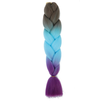 Extension cheveux tresses jumbo crochet, 24", synthétique ombré